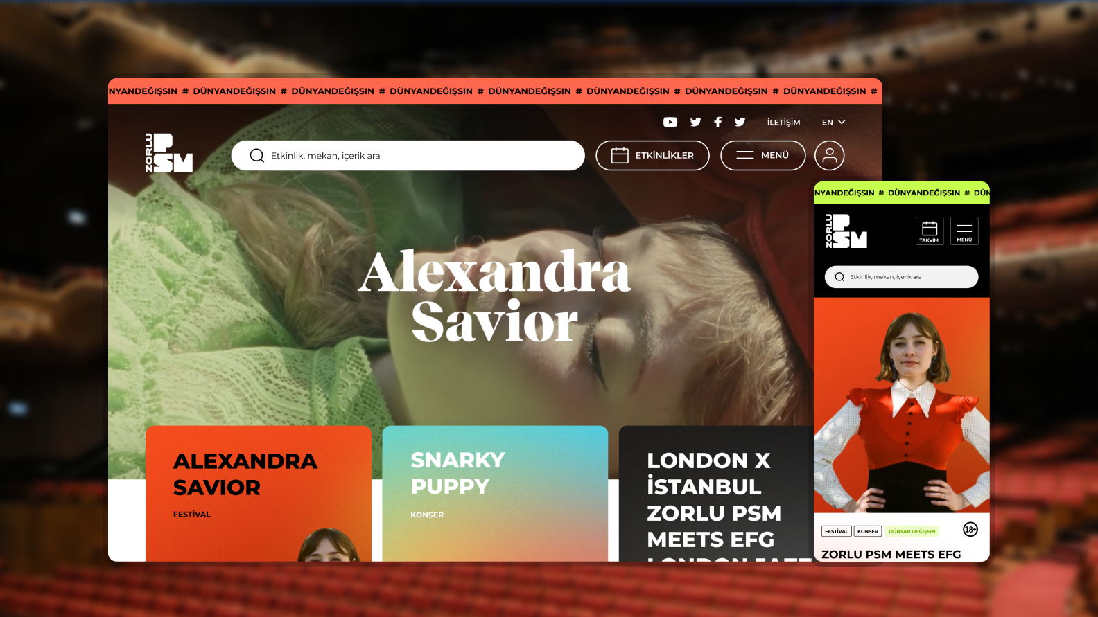 Zorlu PSM Event Website